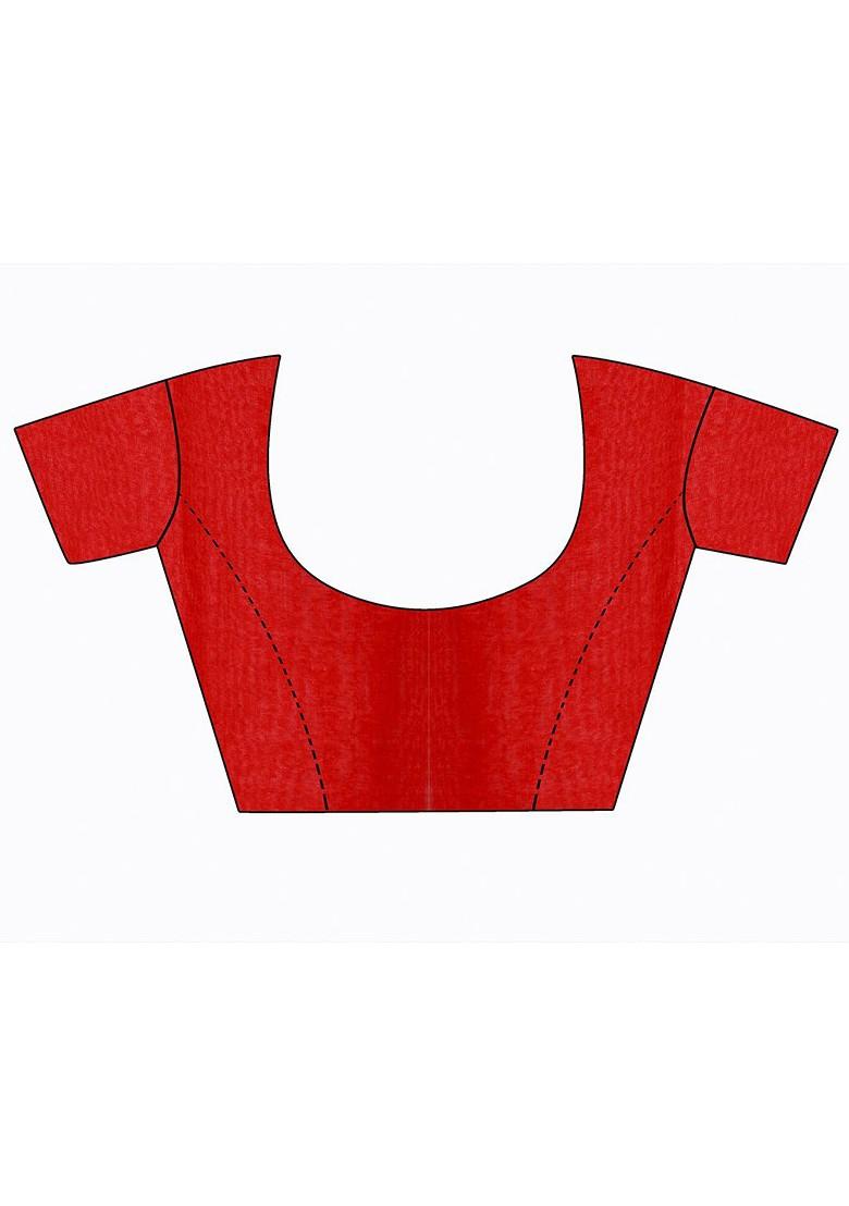 Magenta Floral Georgette Saree Set (Set Of 2)