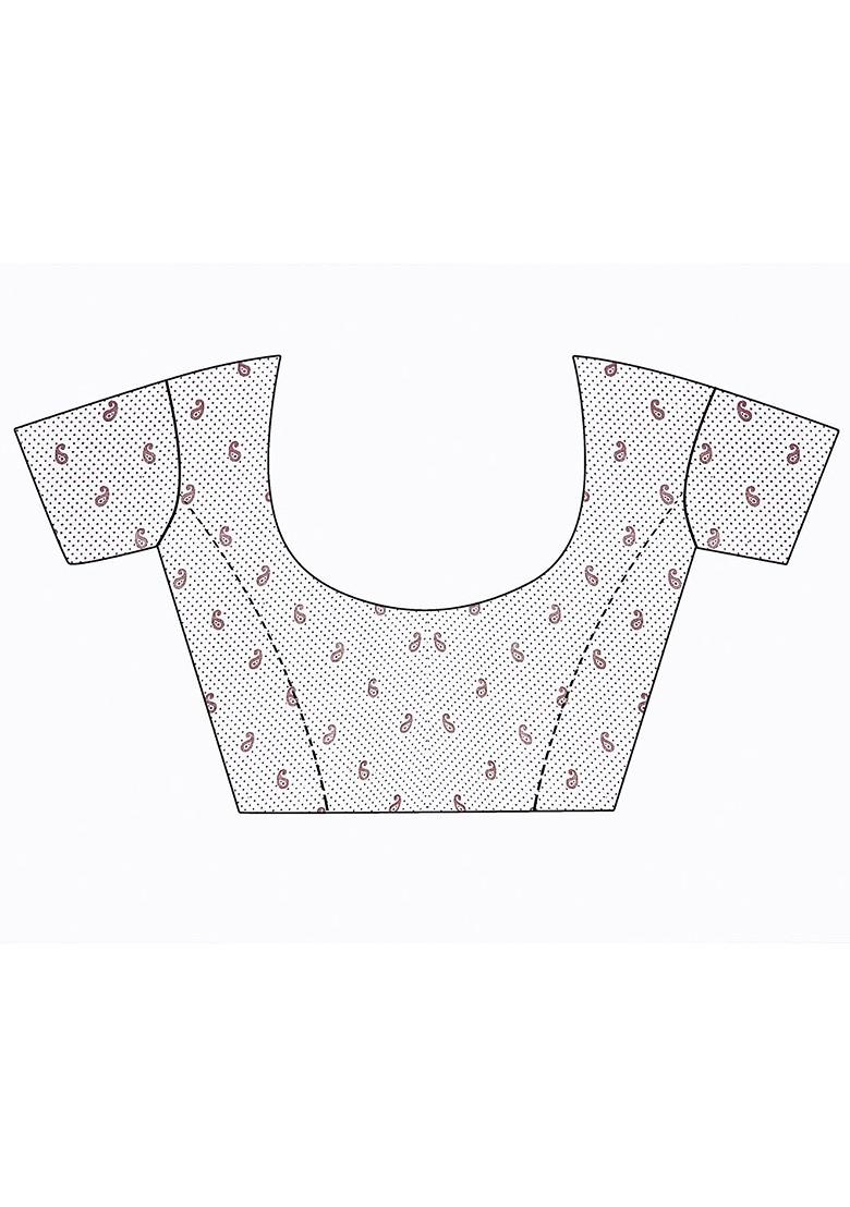 White Floral Georgette Saree Set (Set Of 2)