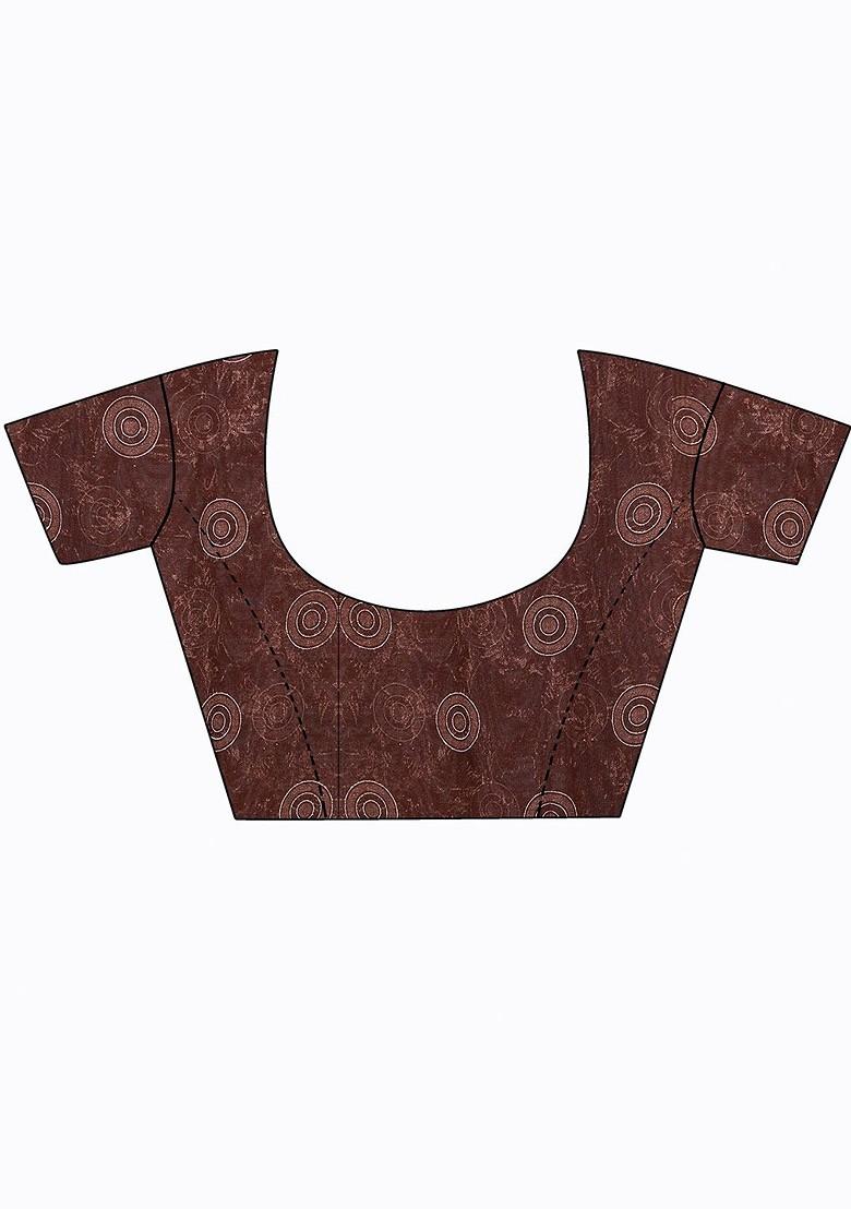 White Floral Georgette Saree Set