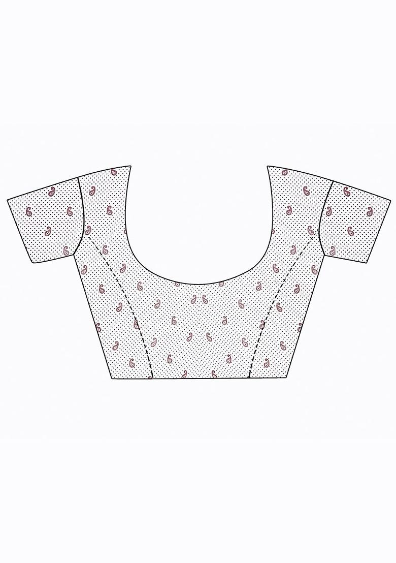 White Floral Georgette Saree Set