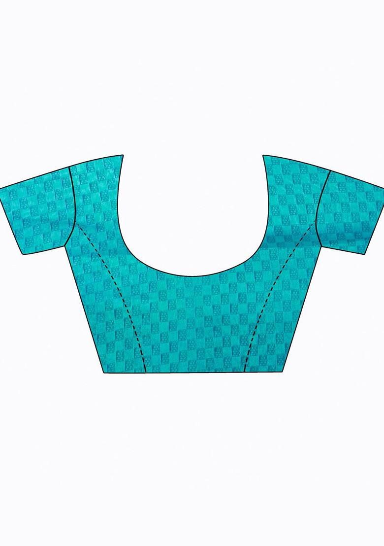 Orange Floral Georgette Saree Set (Set Of 2)