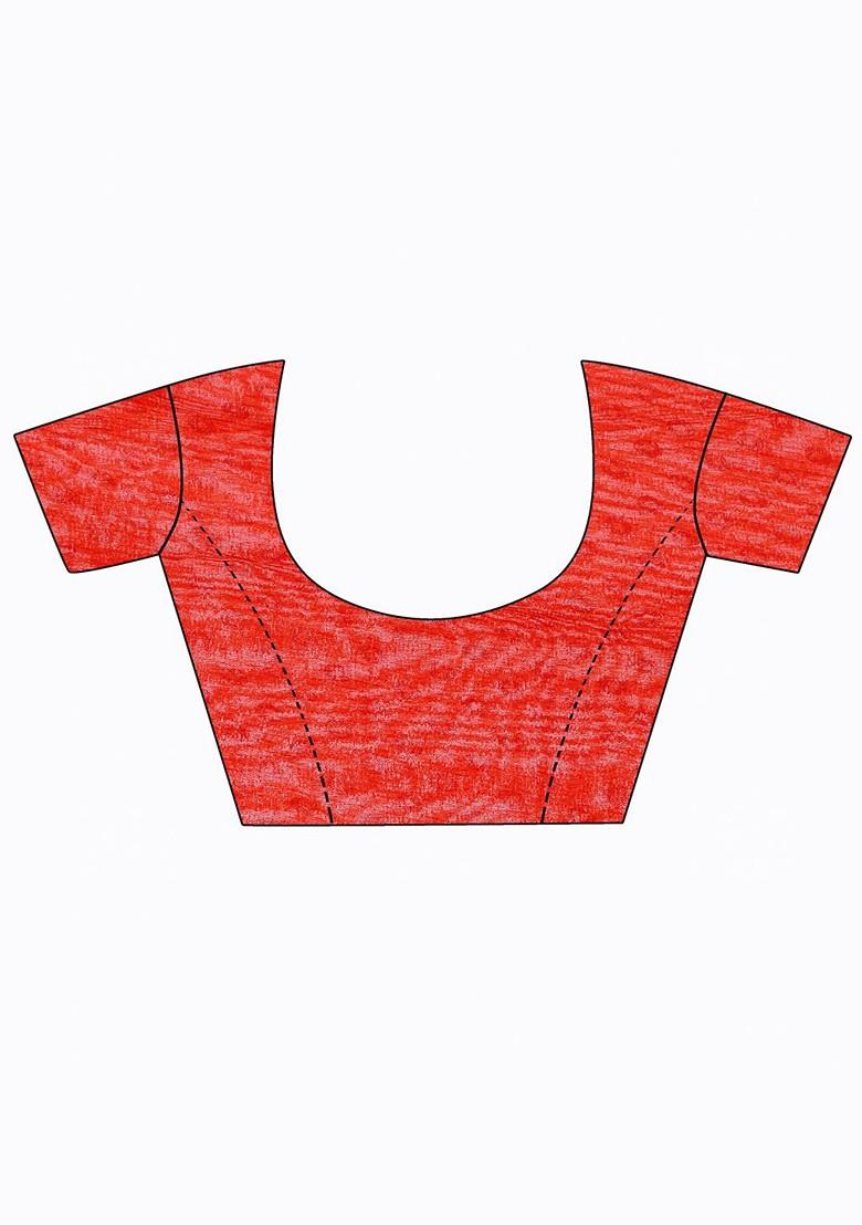 Turquoise Blue Floral Georgette Saree Set (Set Of 2)