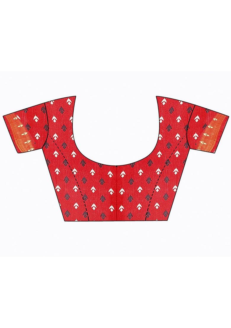 Black Printed Art Silk Saree Set