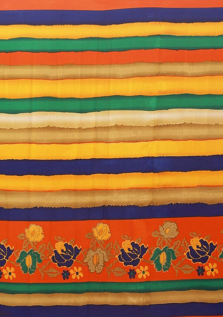 Pink Floral Georgette Saree Set (Set Of 2)