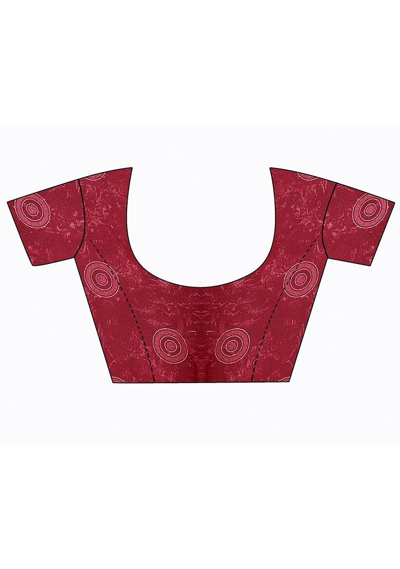 Beige Floral Georgette Saree Set