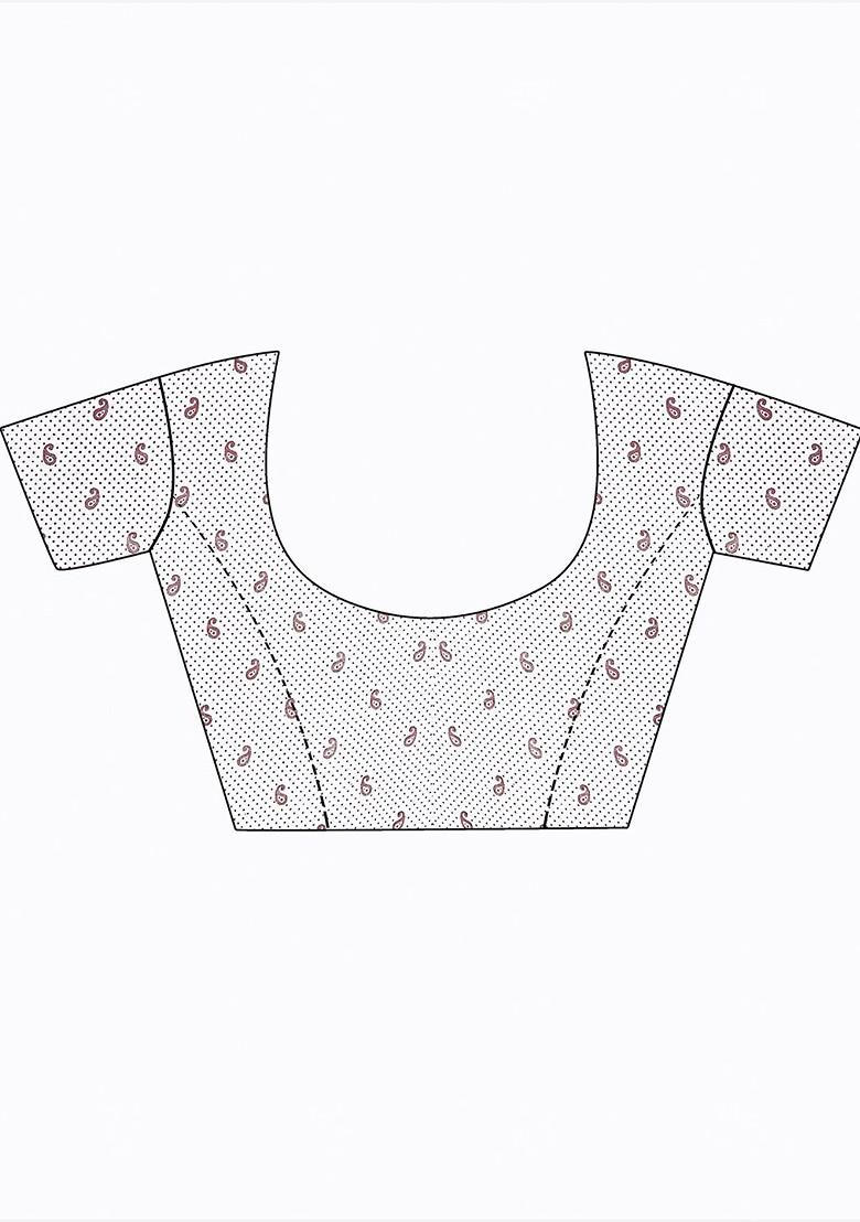 Red Floral Georgette Saree Set (Set Of 2)