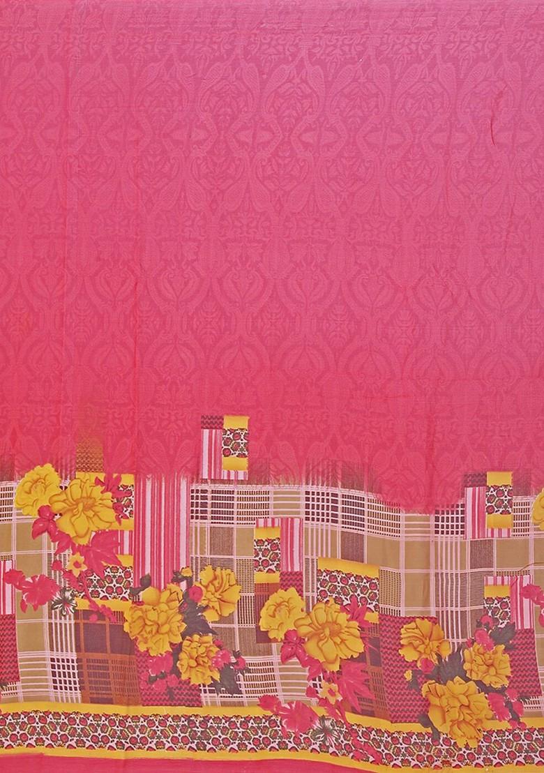 Turquoise Blue Embroidered Georgette Saree Set