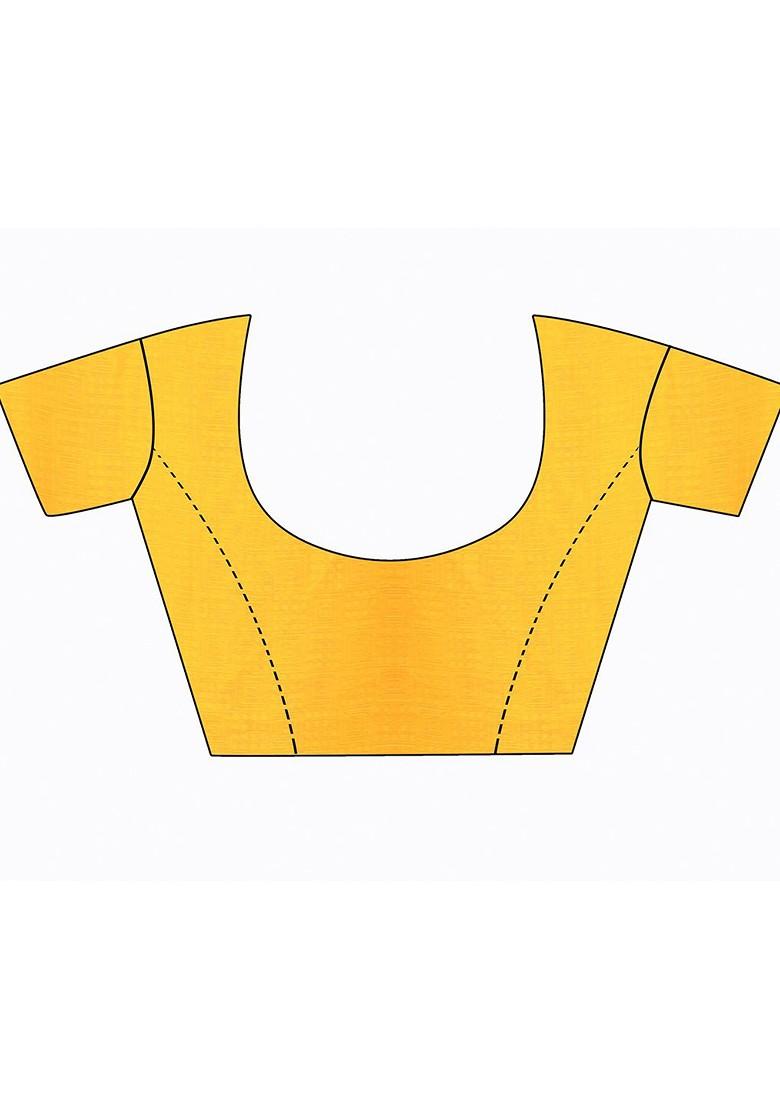 Yellow Embroidered Georgette Saree Set