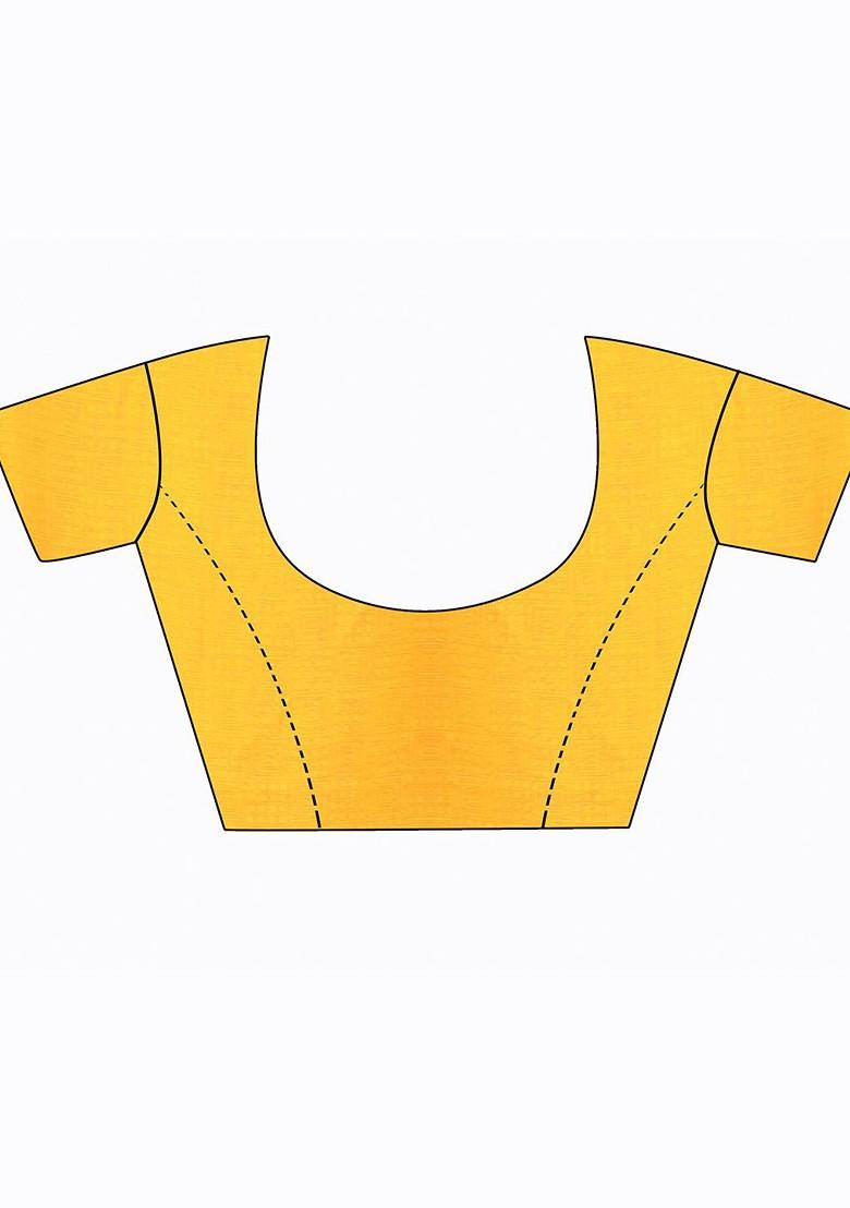 Yellow Embroidered Georgette Saree Set