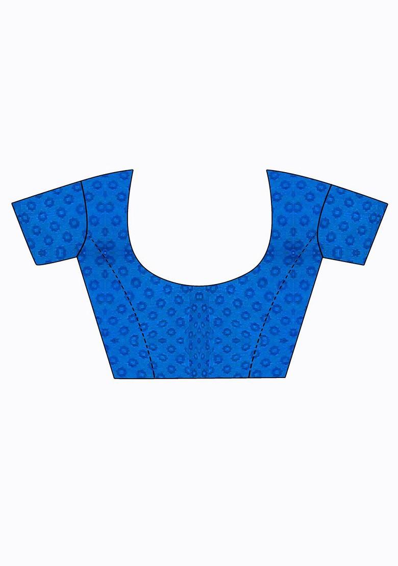 White Embroidered Georgette Saree Set (Set Of 2)