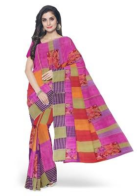Assorted Printed Poly Blend Saree Set