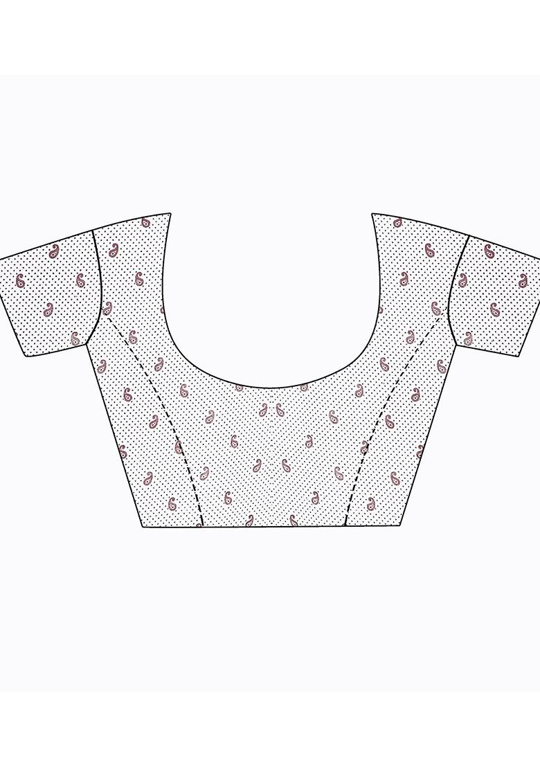 White Floral Georgette Saree Set