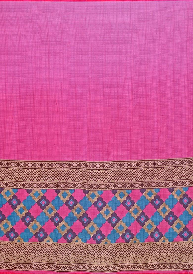 Red Embroidered Georgette Saree Set (Set Of 2)