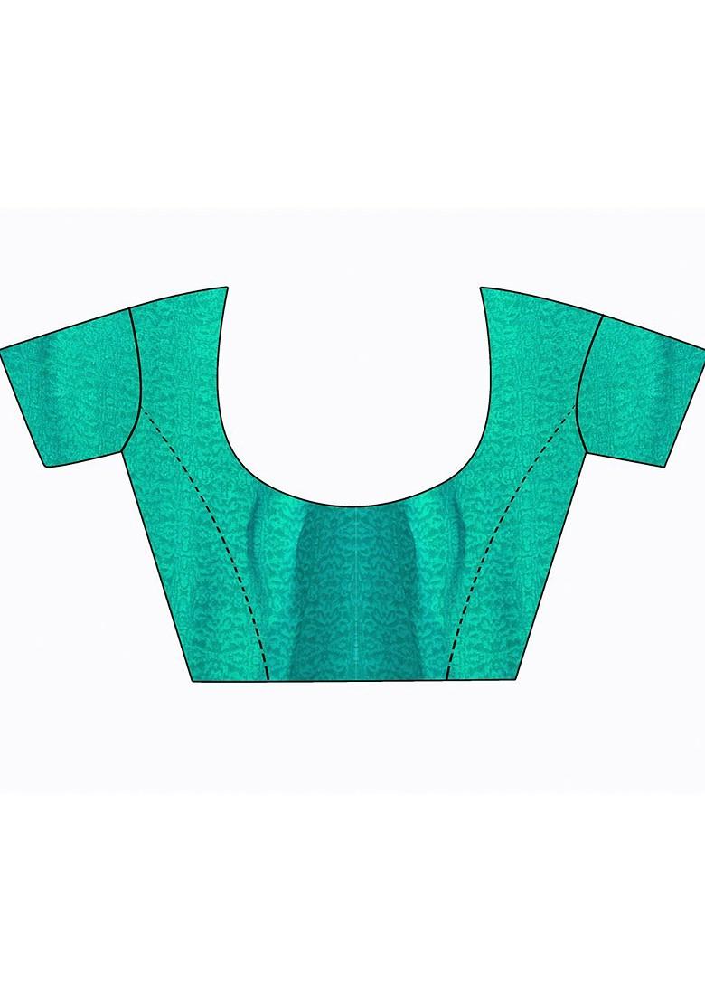 Brown Embroidered Georgette Saree Set (Set Of 2)