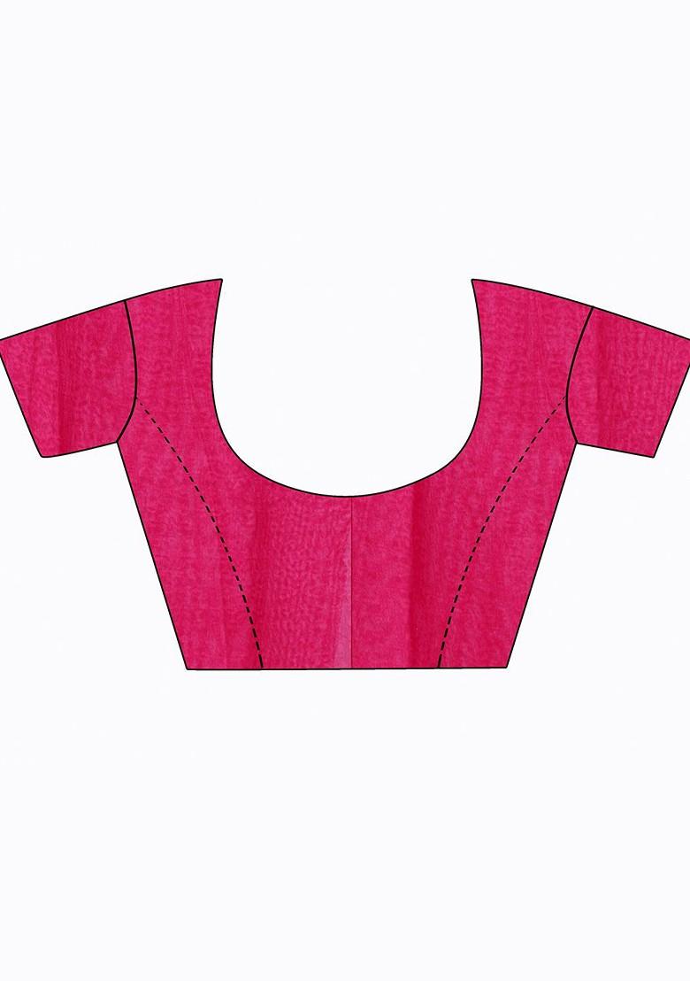 Brown Embroidered Georgette Saree Set (Set Of 2)