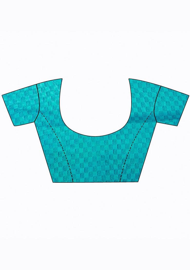 Brown Floral Georgette Saree Set (Set Of 2)