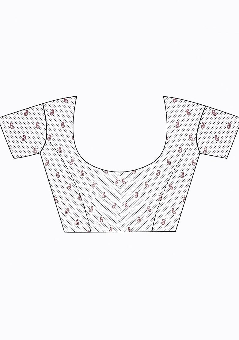 White Floral Georgette Saree Set