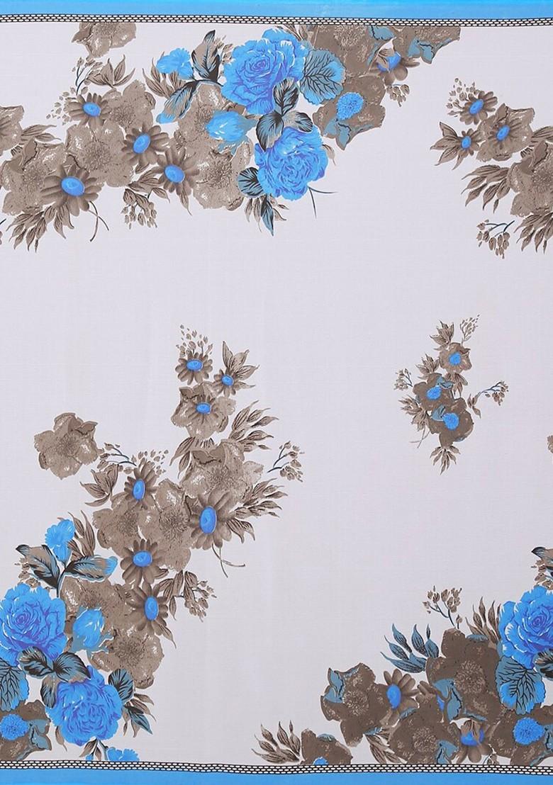 White Embroidered Georgette Saree Set