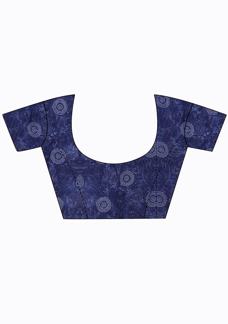 Yellow Printed Georgette Saree Set (Set Of 2)