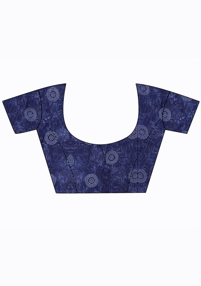 Yellow Embroidered Georgette Saree Set (Set Of 2)