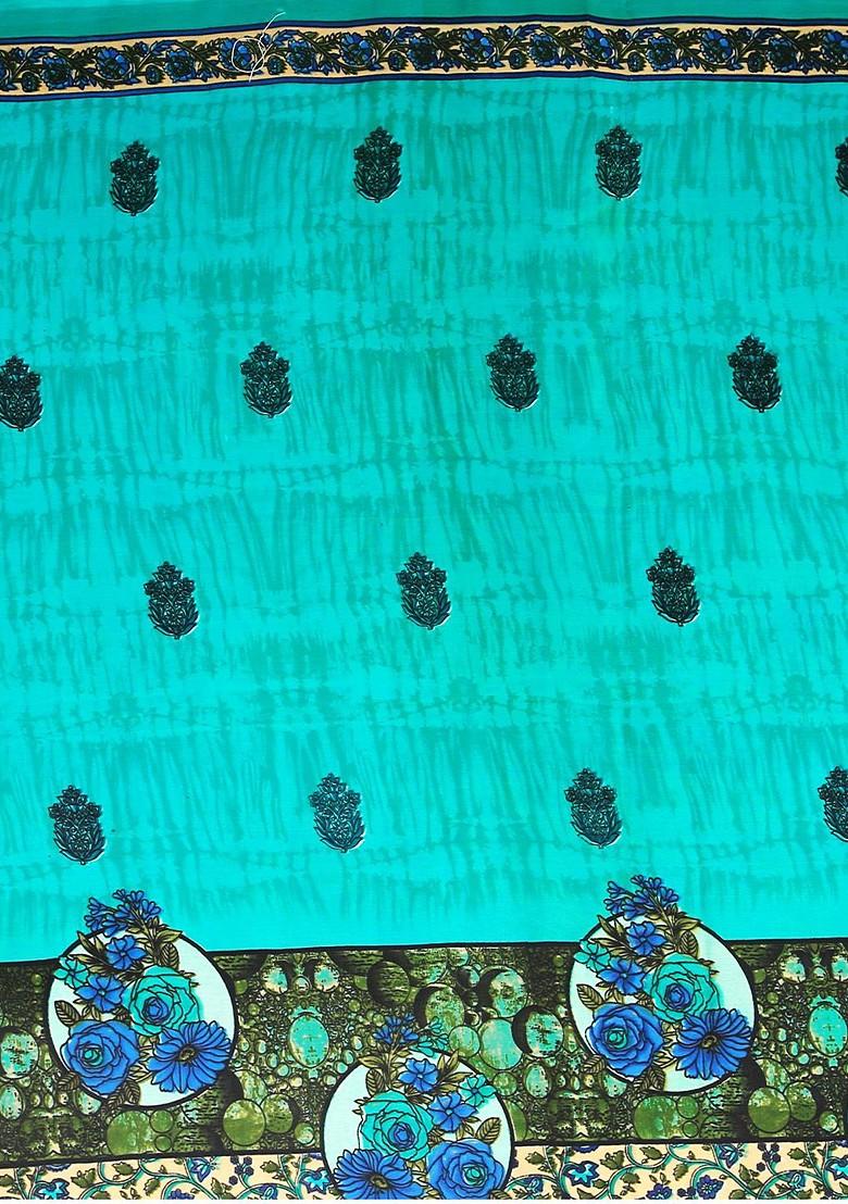 Magenta Embroidered Georgette Saree Set (Set Of 2)