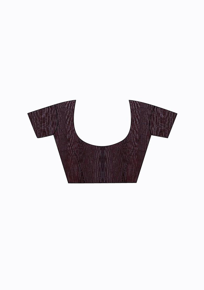 Green Floral Georgette Saree Set (Set Of 2)