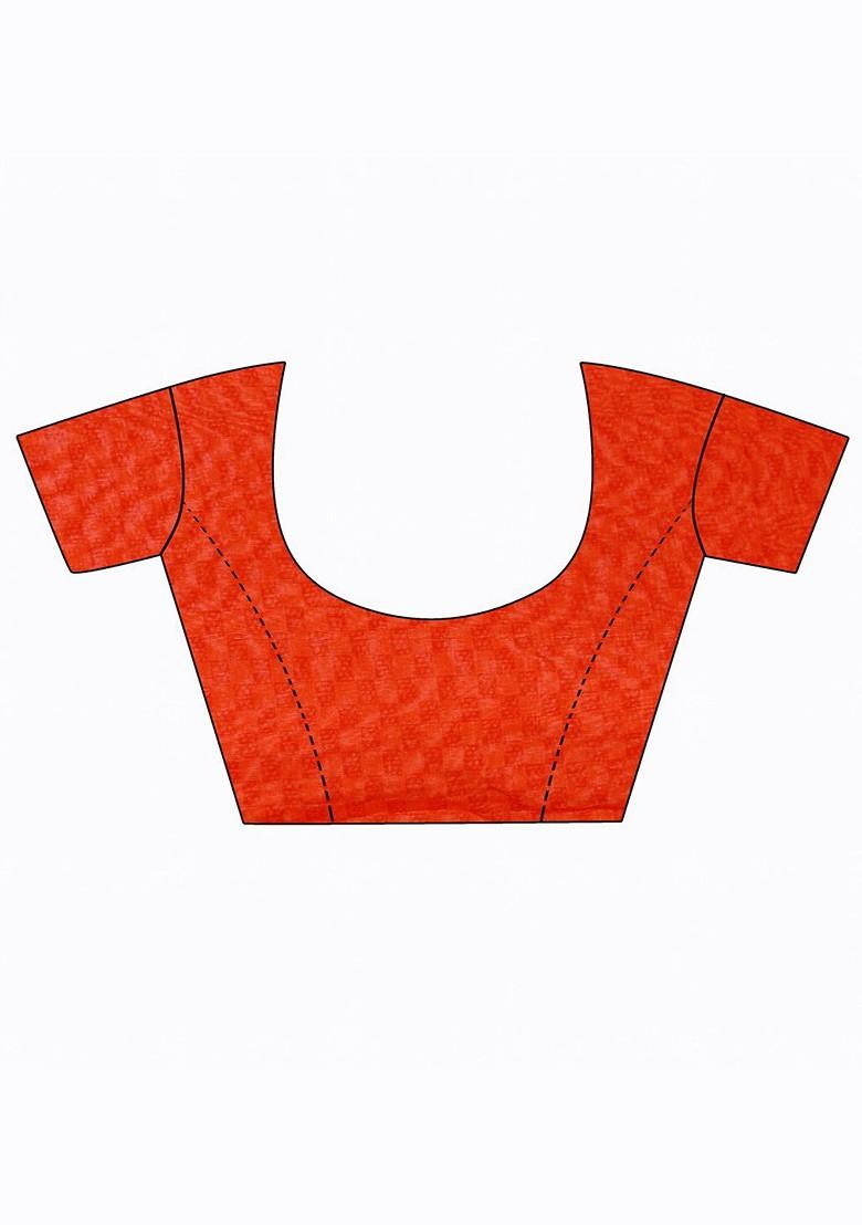 Beige Embroidered Georgette Saree Set (Set Of 2)