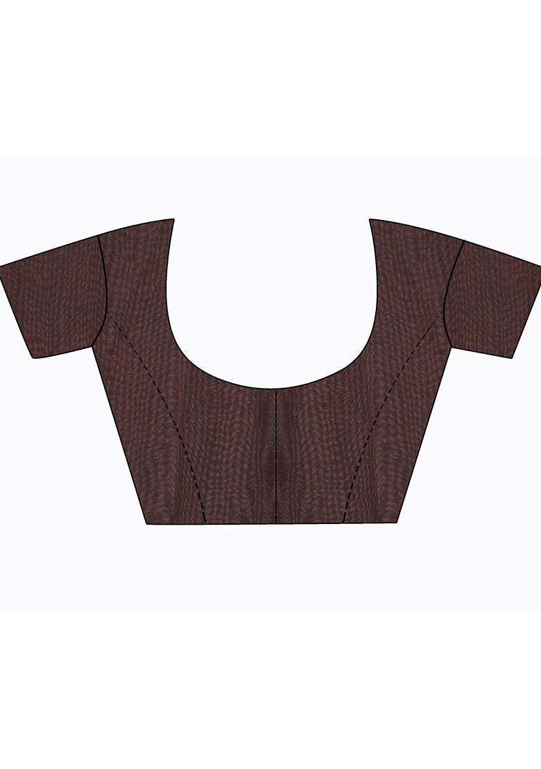 Beige Embroidered Georgette Saree Set