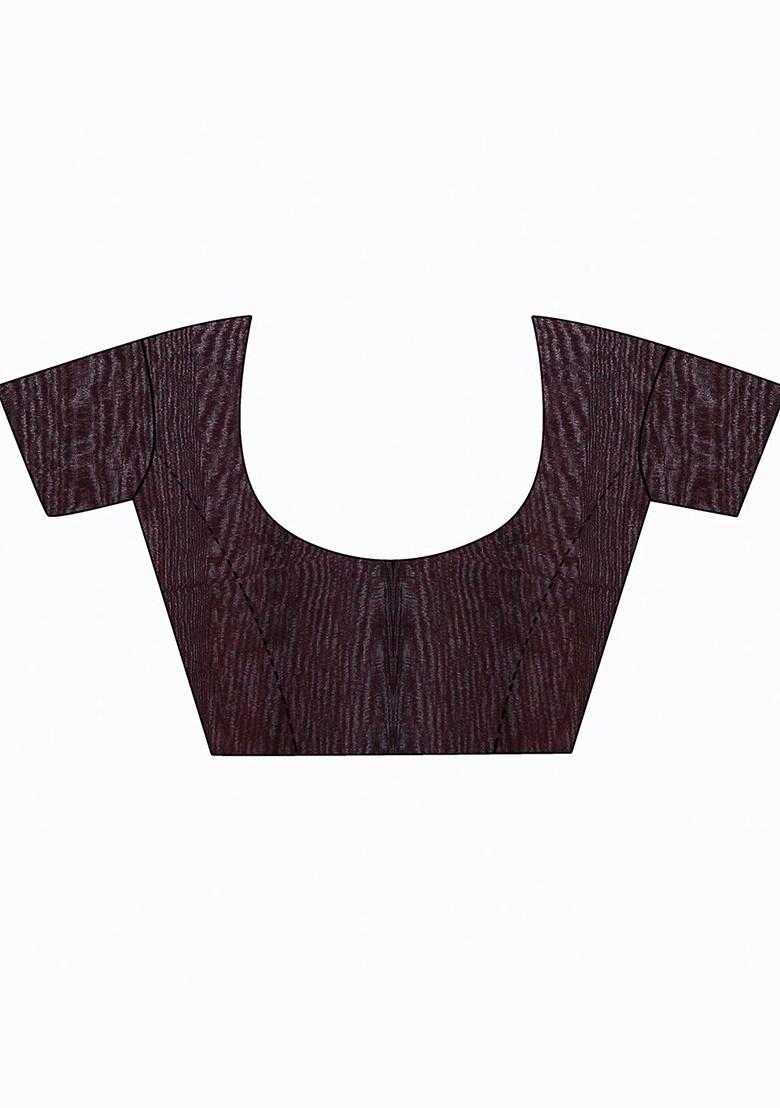 Yellow Embroidered Georgette Saree Set (Set Of 2)