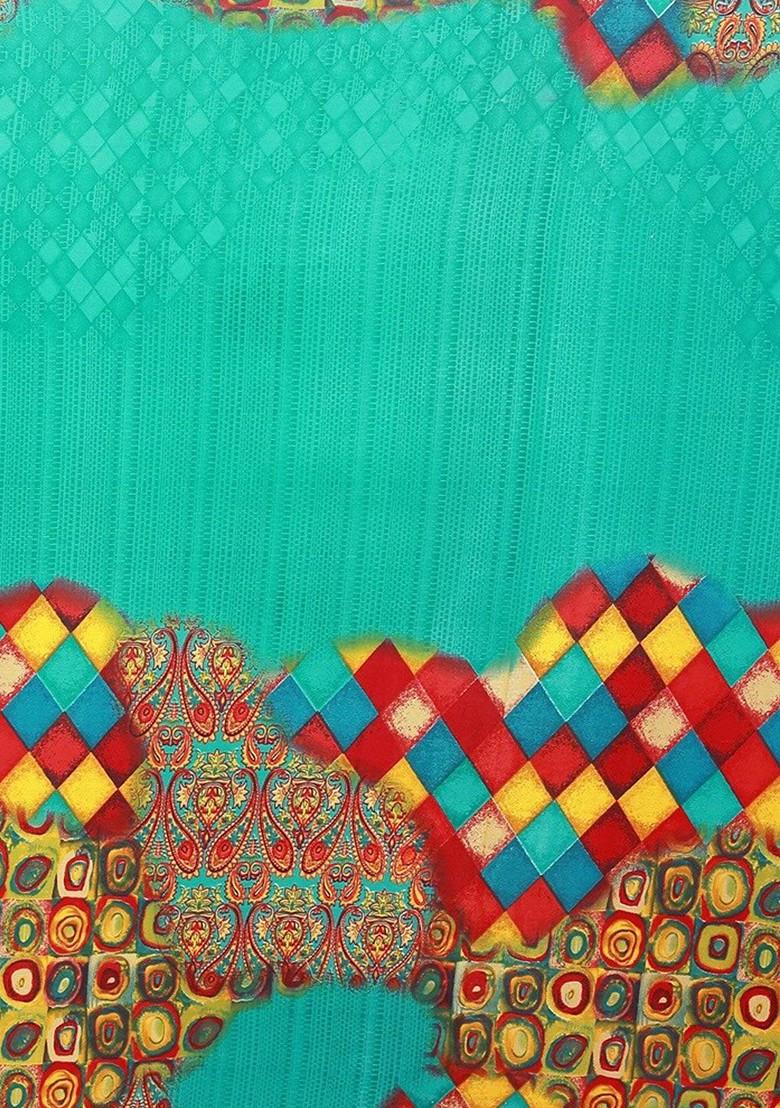 Pink Floral Georgette Saree Set (Set Of 2)