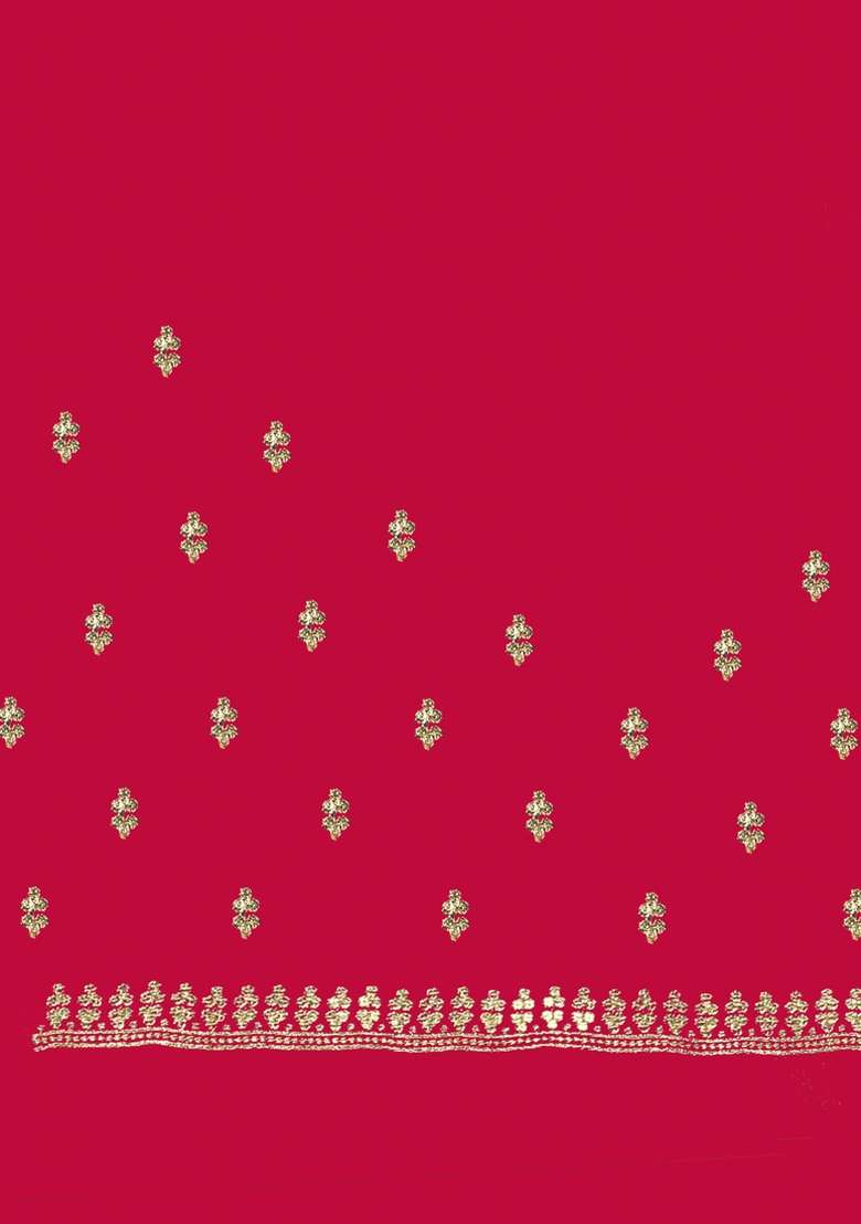 Magenta Sequin Work Art Silk Blend Saree Set for Diwali and Festive Wear - Indya