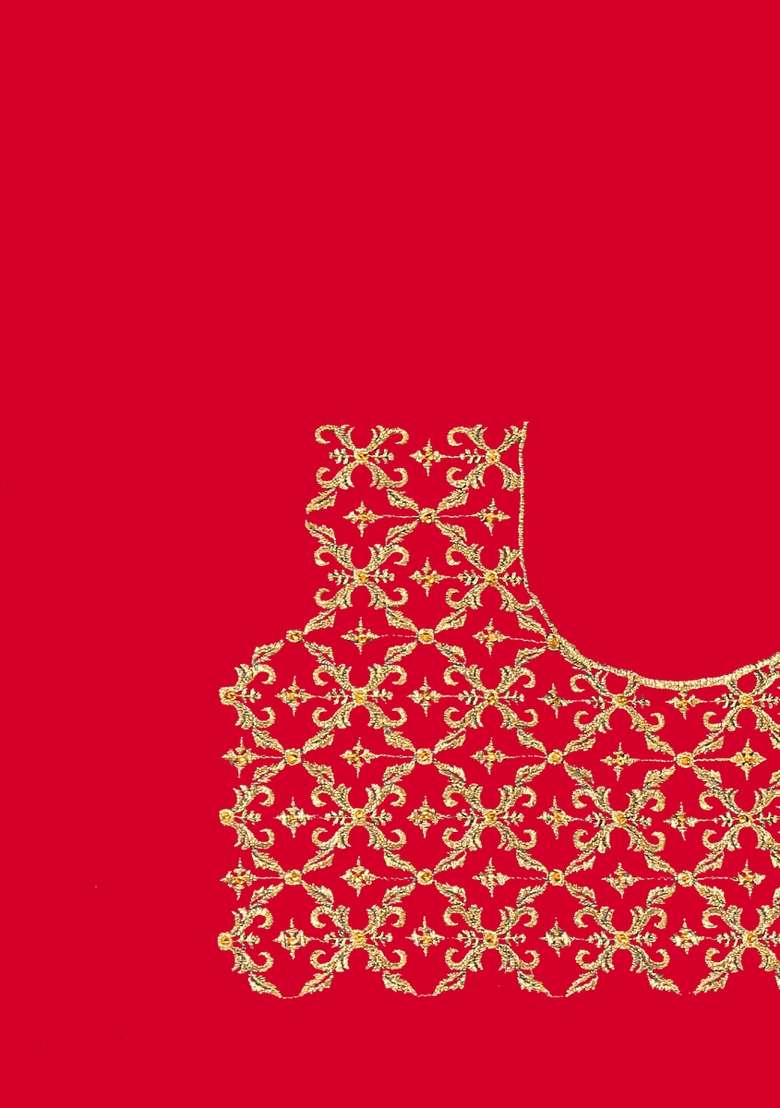 Red Work Blend Art Silk Saree Set with Sequin for Diwali | Wedding & Festive Wear - Indya