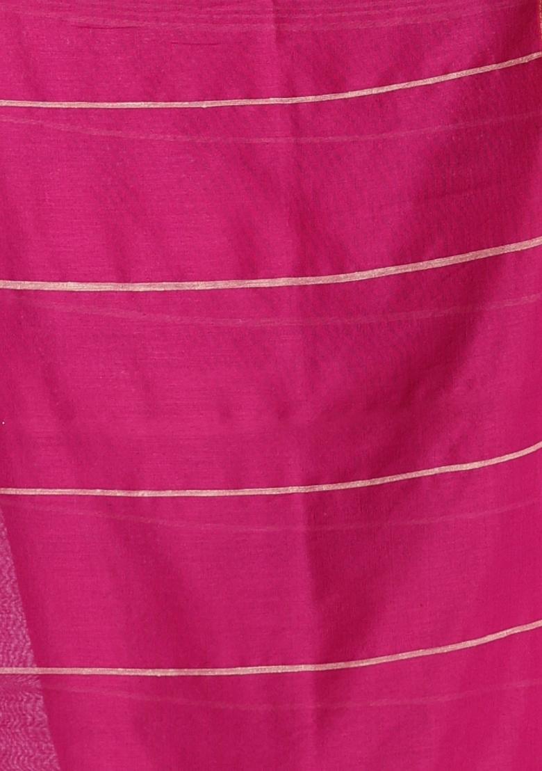 Multicolor Colorblock Cotton Saree Set - Indya