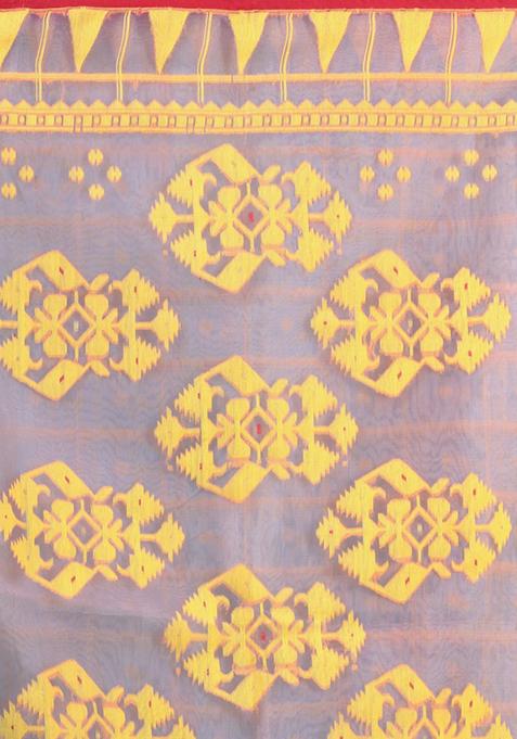 Mint Green Woven Muslin Saree Set