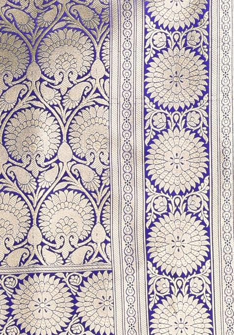 Orange Zari Work Silk Saree Set