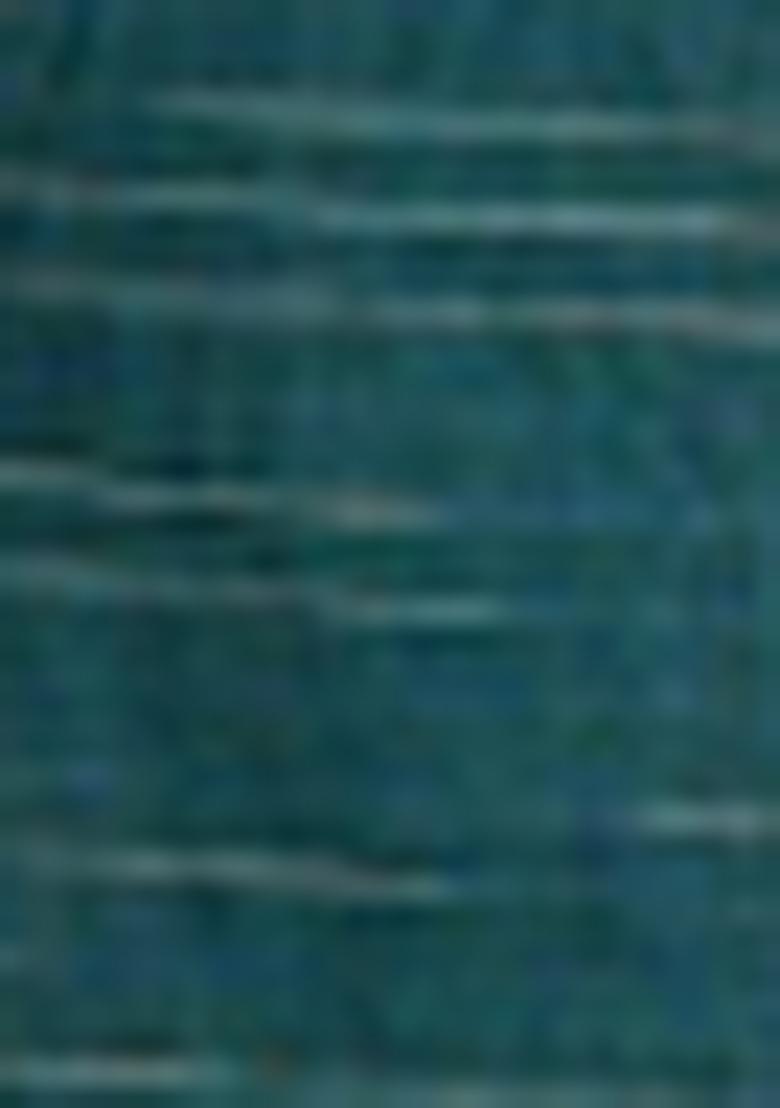 Teal Blue Solid Cotton Saree Set