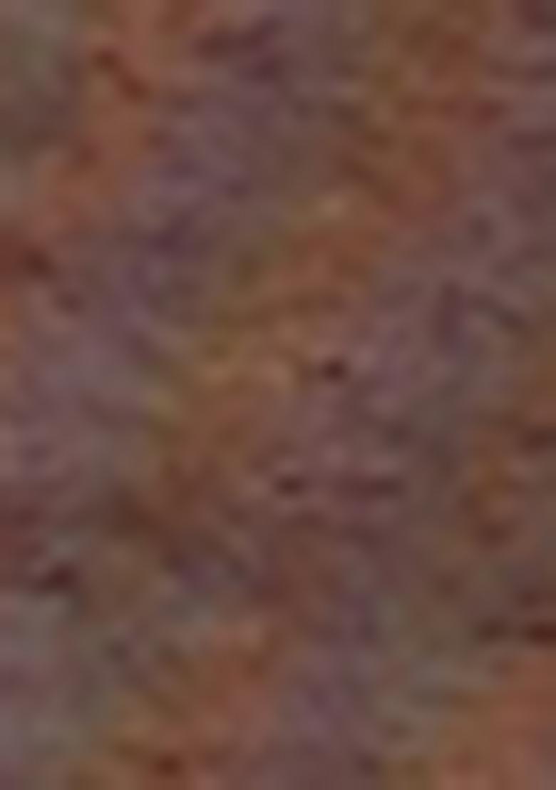 Brown Printed Chanderi Saree Set