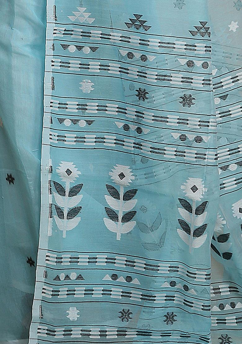 Sky Blue Weaving Art Silk Saree