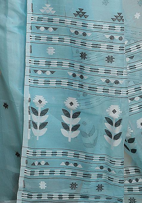 Sky Blue Weaving Art Silk Saree