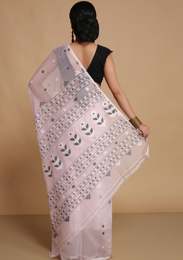 Pink Weaving Art Silk Saree