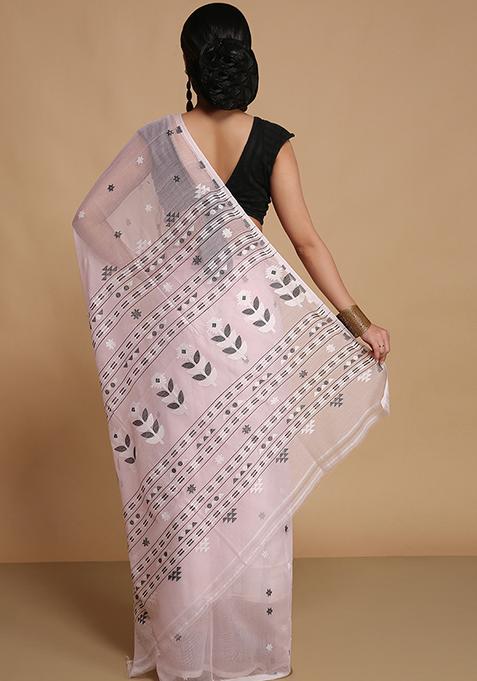 Pink Weaving Art Silk Saree