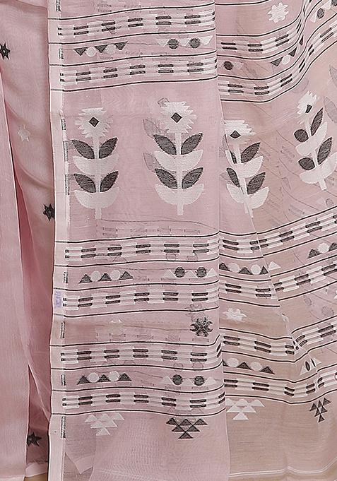 Pink Weaving Art Silk Saree