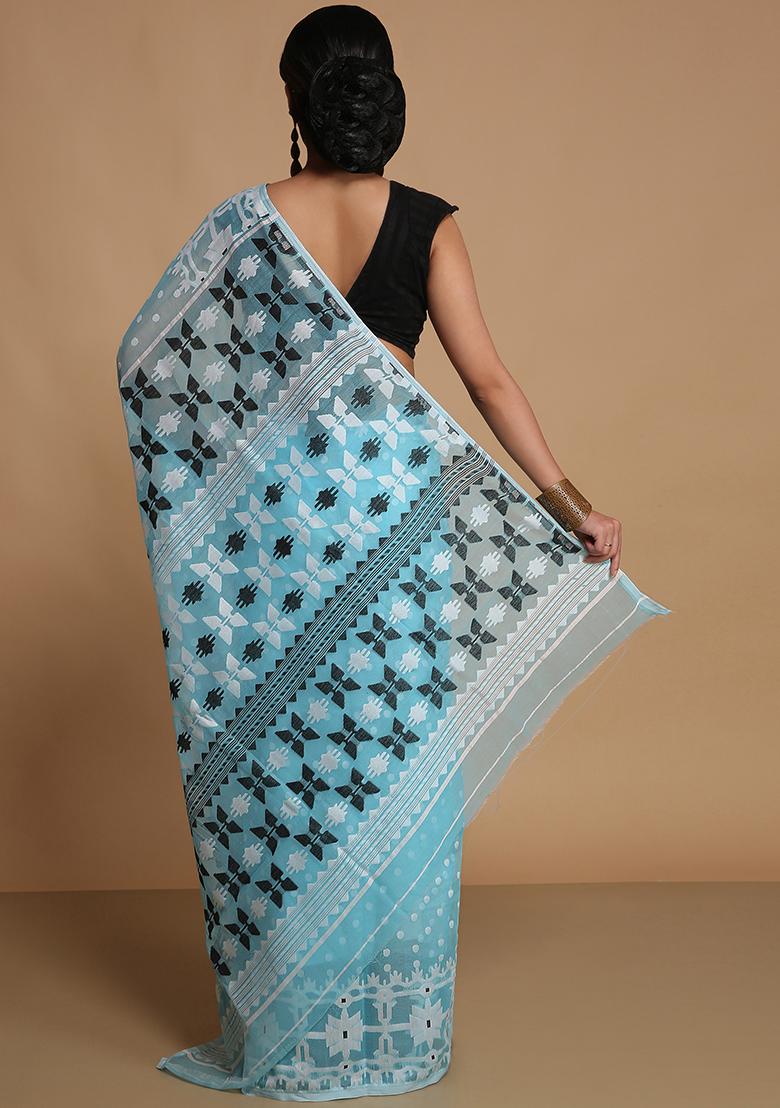 Sky Blue Weaving Art Silk Saree