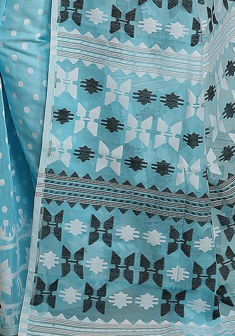 Sky Blue Weaving Art Silk Saree