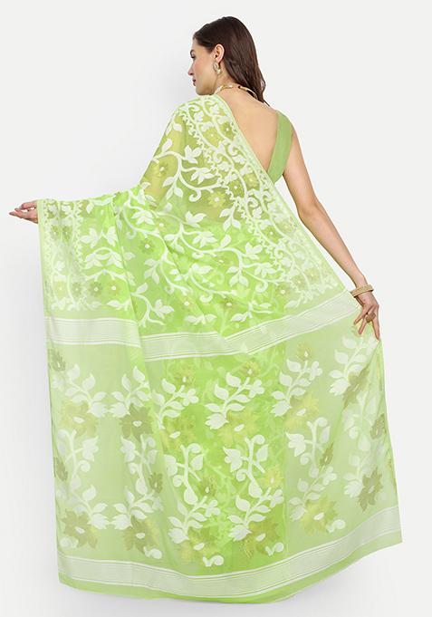 Green Weaving Art Silk Saree