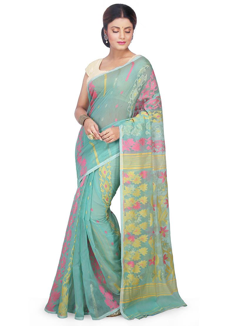 Multi Jamdani Art Silk Saree
