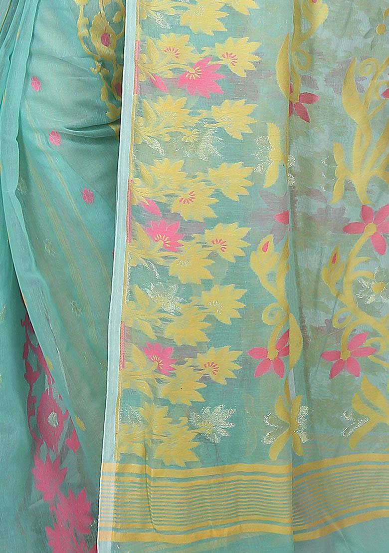 Multi Jamdani Art Silk Saree
