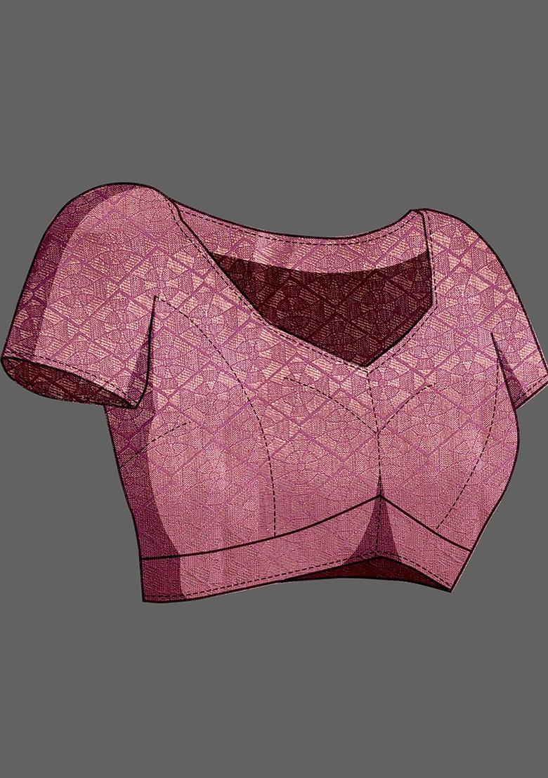 White Zari Kanjeevaram Silk Saree Set