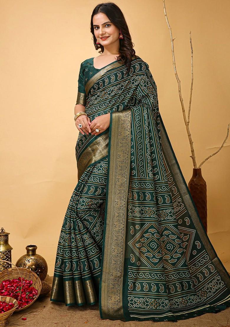 Green Zari Kanjeevaram Silk Saree Set