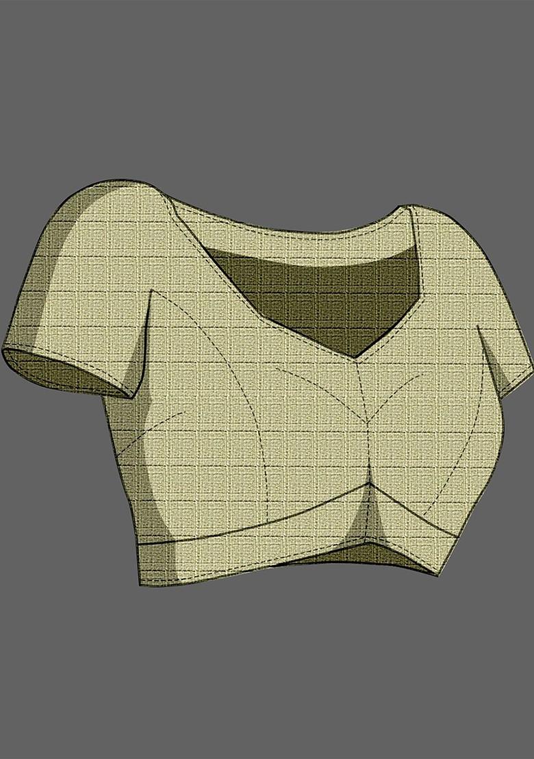 Green Zari Bhagalpuri Silk Saree Set